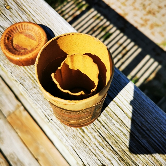 Antique Thomas Edison Gold Moulded Records Cardboard Container - Picture 14 of 16